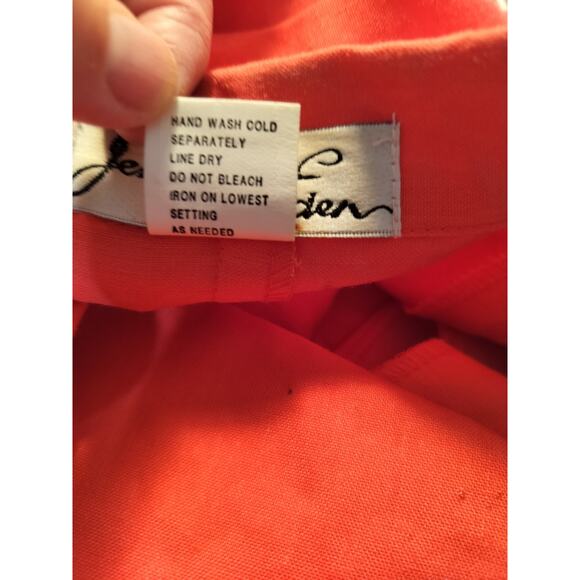 3247) Jennifer Eden Dark Coral Short Sleeve Jacket Short Set J (12 ) S ( 14) - Picture 8 of 10